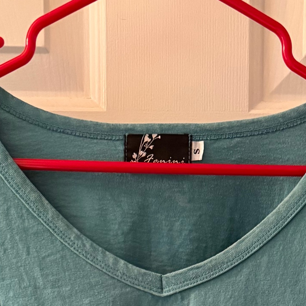 Ferrini Women's Teal V-Neck Tunic